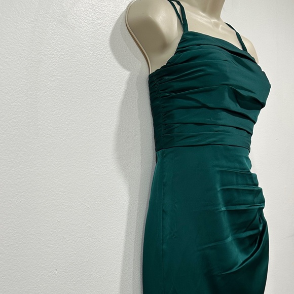 Azazie Teal Maxi Dress - Picture 10 of 16